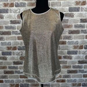 Gold Sleeveless Calvin Klein Dress Top